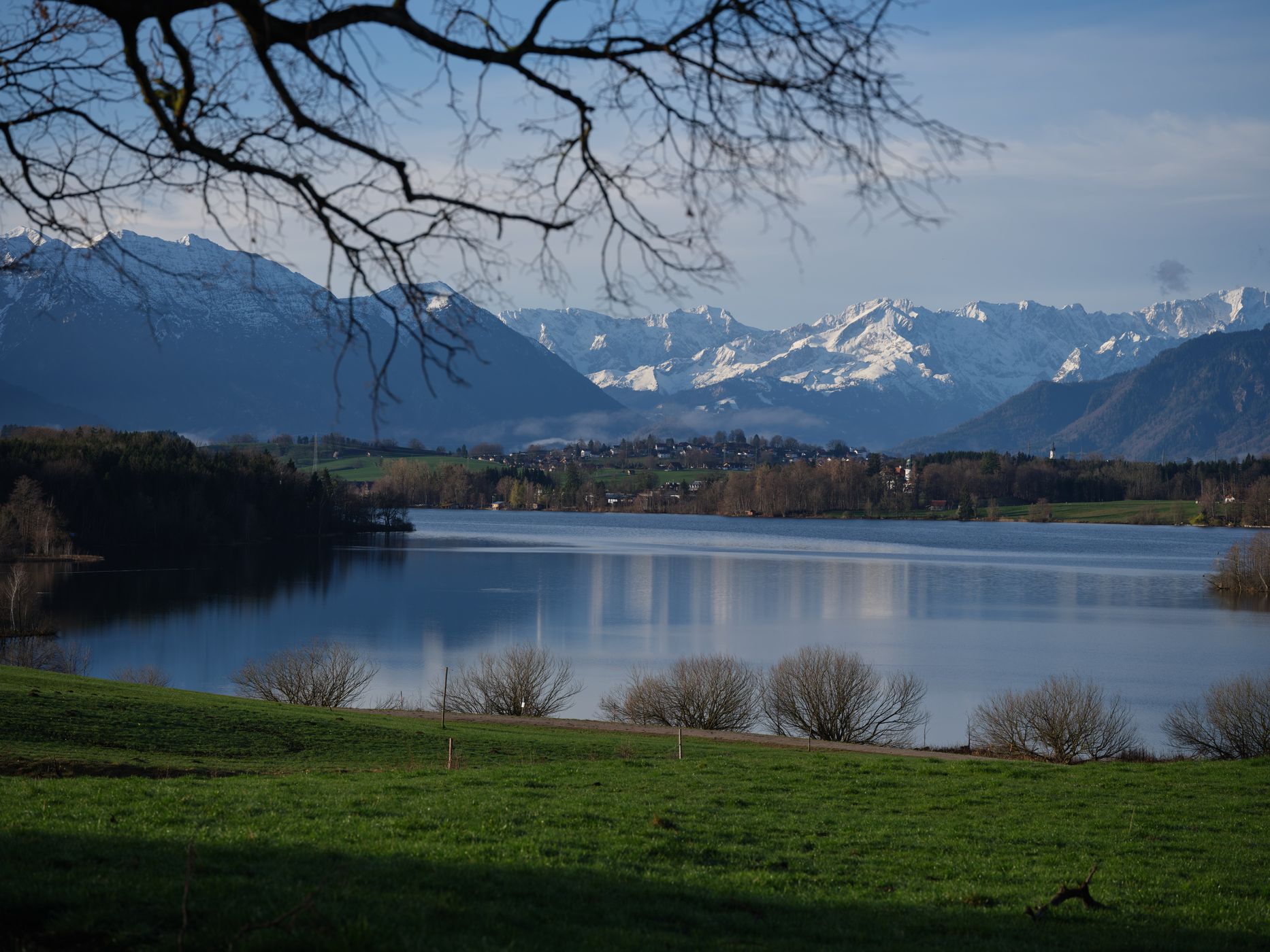 Bavarian Alps with Lake Riegsee, Germany