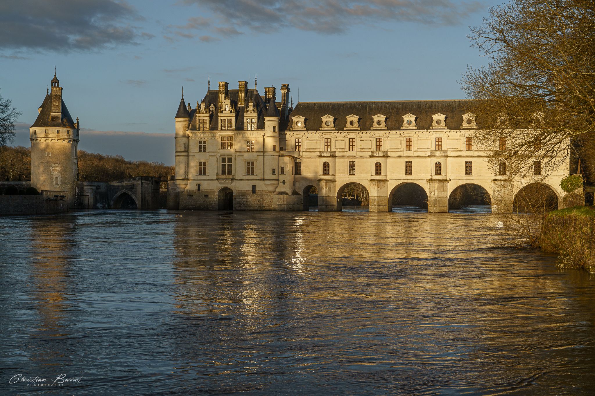 Beautiful view of Chateau de Chenonceau, France