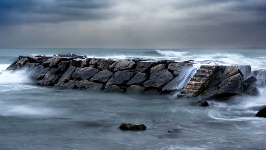 Breakwall at Brenton Point State Park