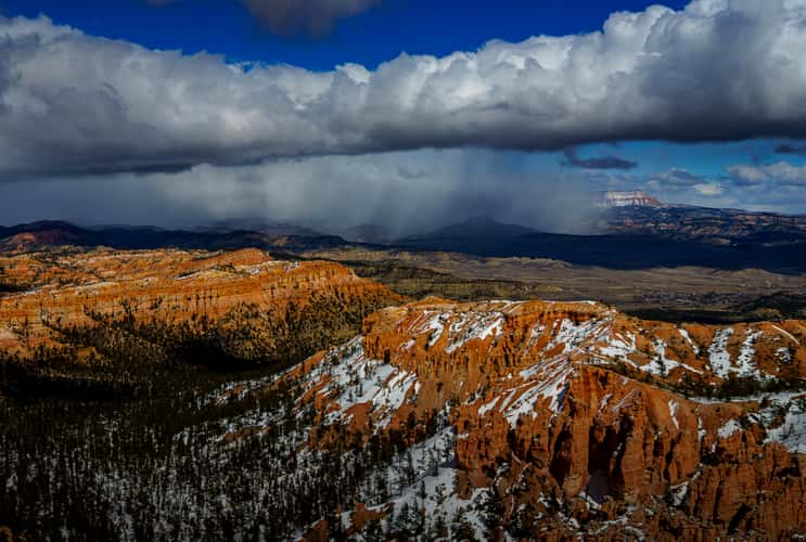 Snow Showers over Bryce Canyon