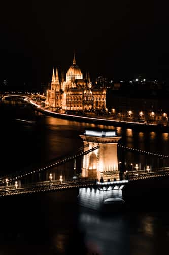 Chain Bridge and Hungarian Parliament, Budapest