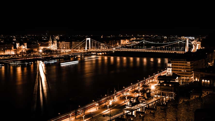 Chain Bridge and Hungarian Parliament, Budapest