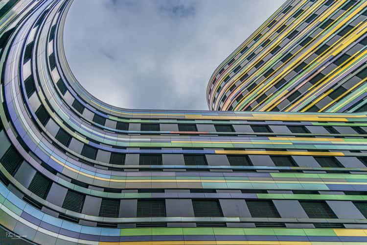 Colorful office building, Hamburg