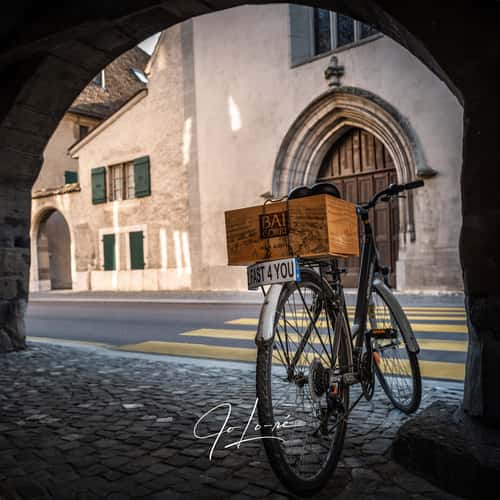 'Coppet arcade and companion on two wheels'