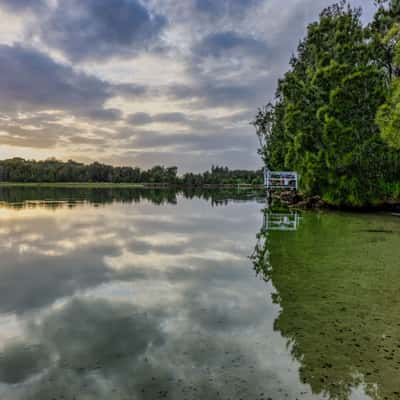 Fishing spot, Burrill Lake, South Coast, NSW, Australia