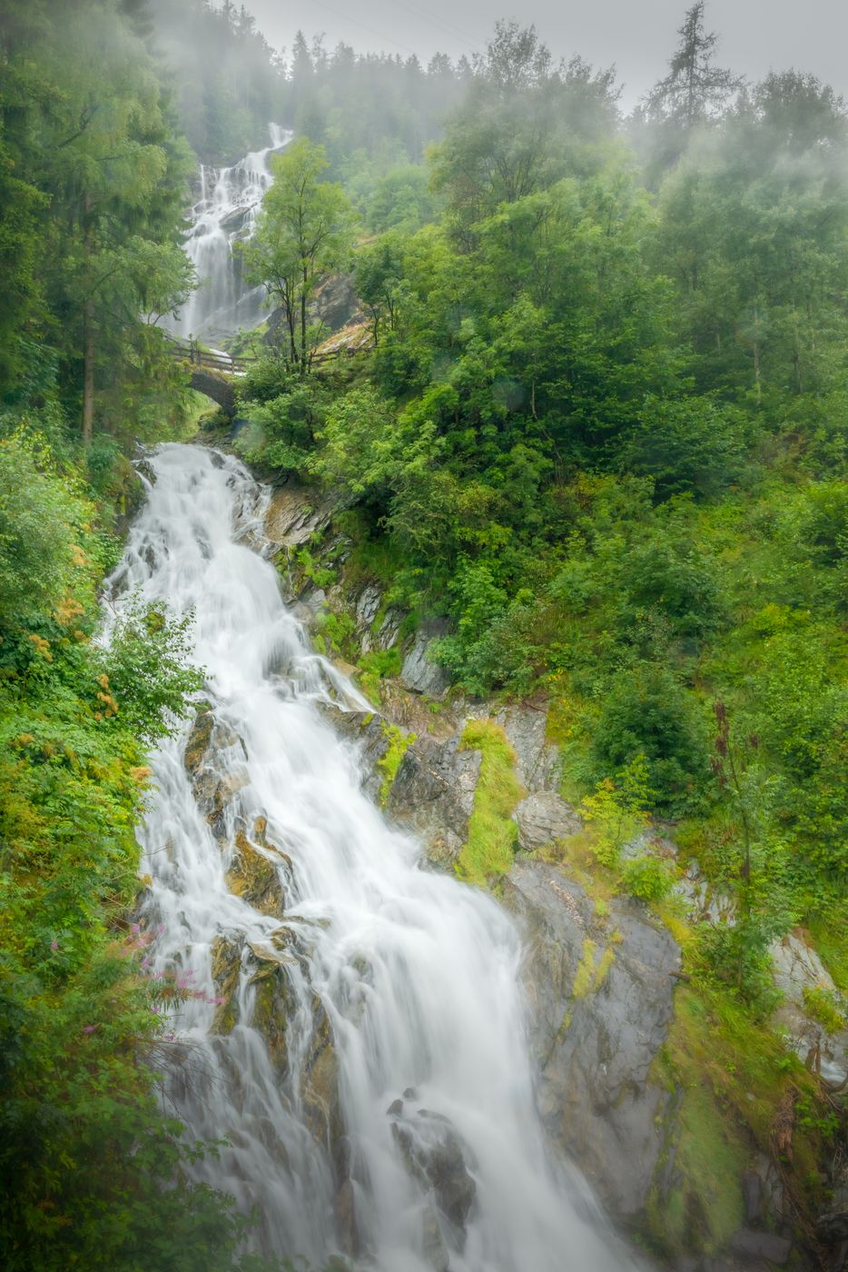 Lenteney Cascade Waterfall, Alps, Italy
