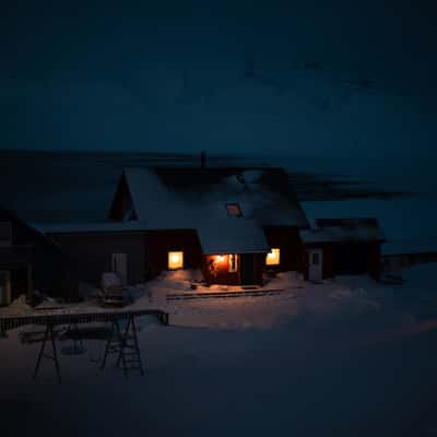 Lonely House On The Edge Of Longyearbyen, Svalbard & Jan Mayen Islands