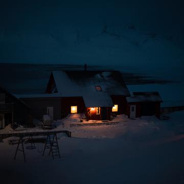 Lonely House On The Edge Of Longyearbyen, Svalbard & Jan Mayen Islands