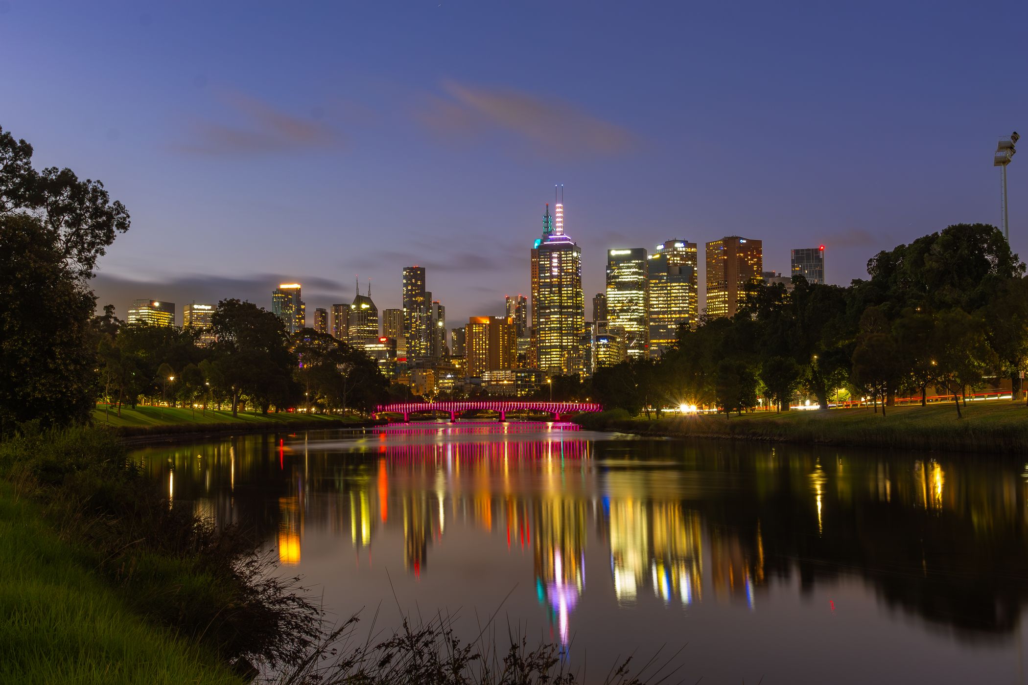 Melbourne Australia, Yarra River, Swan Street Bridge, Australia