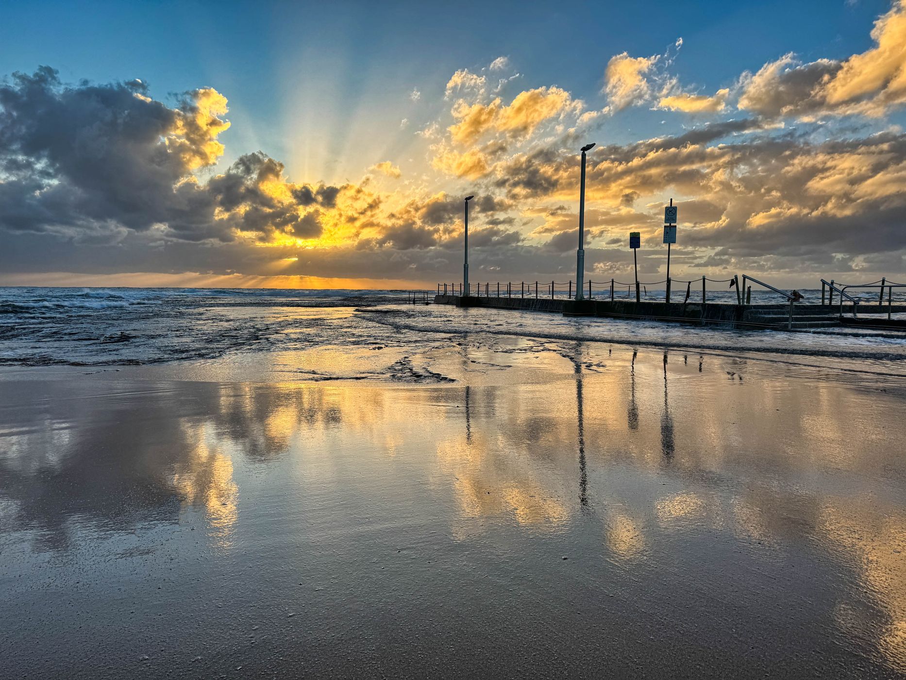 Mona Vale Ocean Pool at sunrise, Sydney, Australia