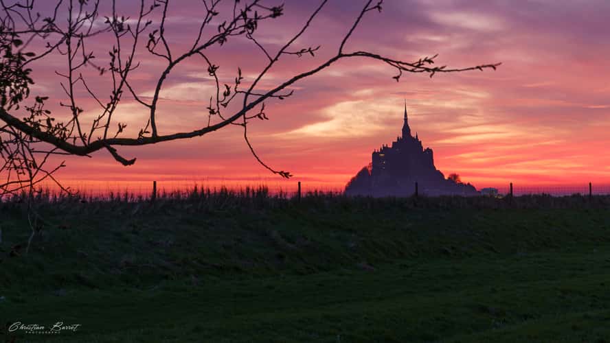 Mont Saint Michel at sunrise