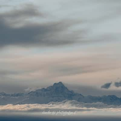 Monviso after a snowing day, Italy