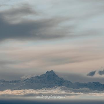 Monviso after a snowing day, Italy
