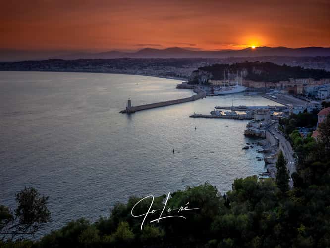 'Sunset over the Bay of Nice', French Riviera 