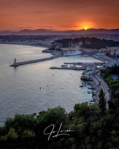 'Sunset over the Bay of Nice', French Riviera 