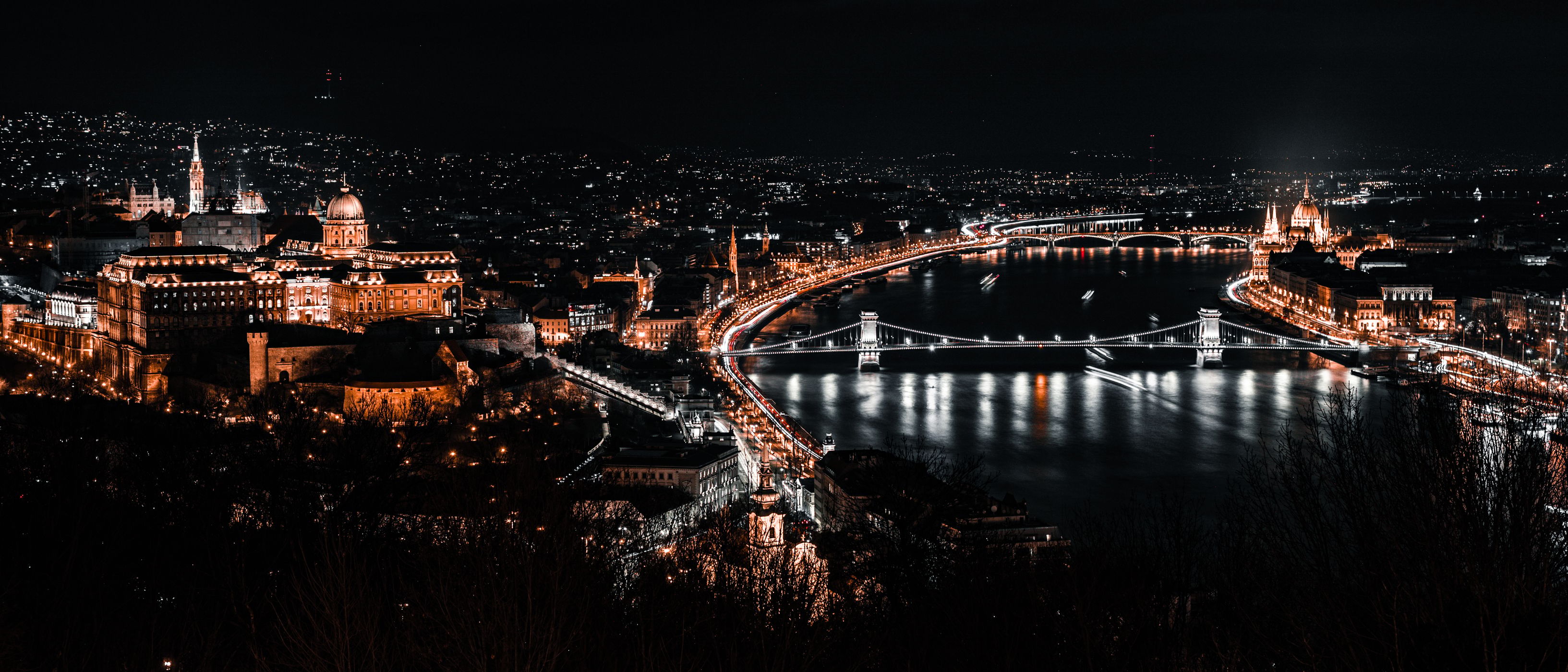 Buda castle from Citadelle., Hungary