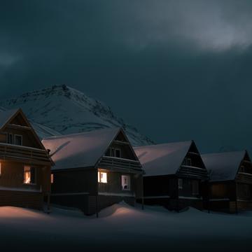 Row Of Colourful Houses, Svalbard & Jan Mayen Islands