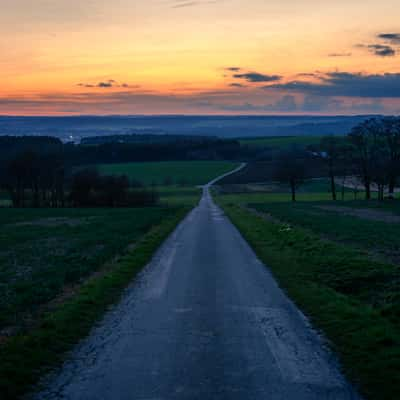 Sonnenuntergang in Hettingen, Germany