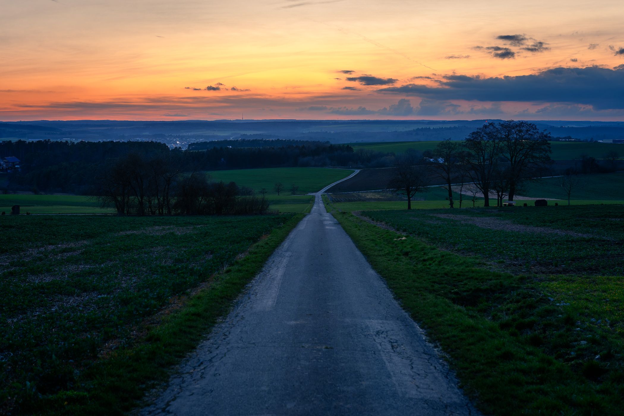 Sonnenuntergang in Hettingen, Germany