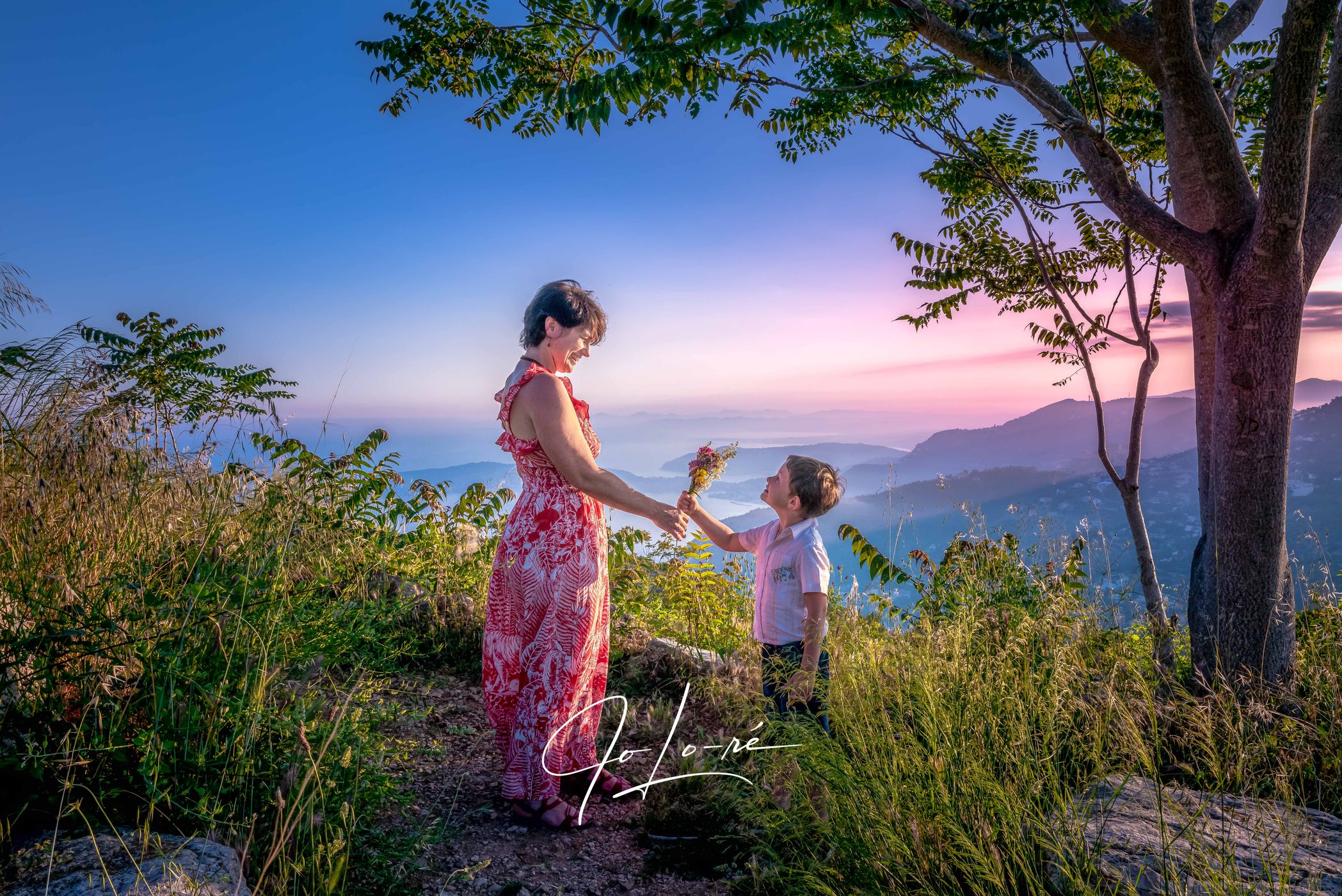 'Sunlight Sparkles Over Eze Bay' French Riviera, France