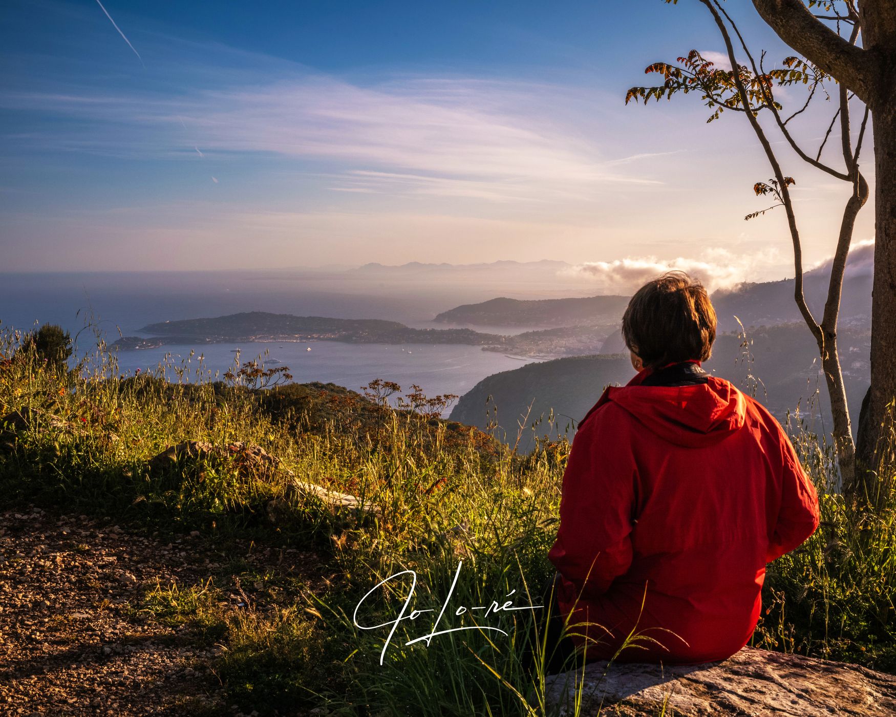 'Sunlight Sparkles Over Eze Bay' French Riviera, France