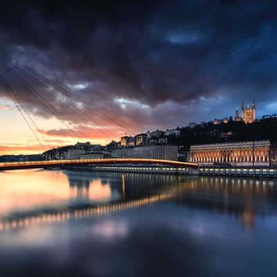 Sunset on Fourviere, Lyon, France