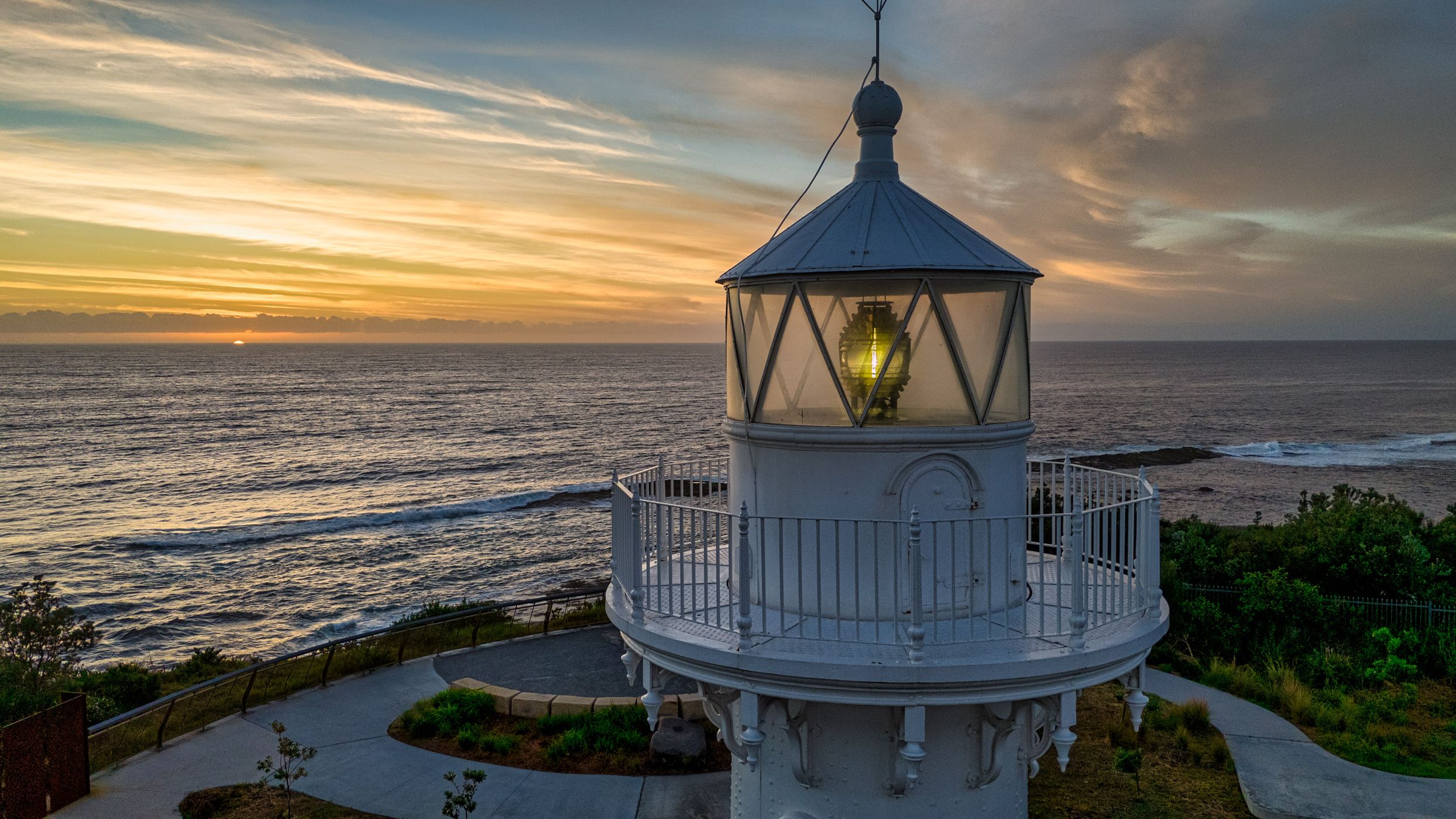 The top Warden Head Lighthouse, Ulladulla, NSW, Australia