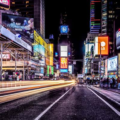 Times Square just before dawn NY, USA