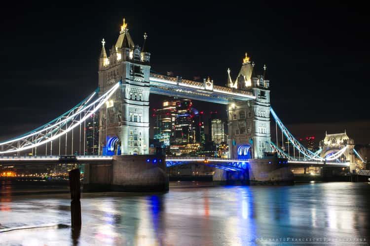 Tower Bridge and The Gherkin, London