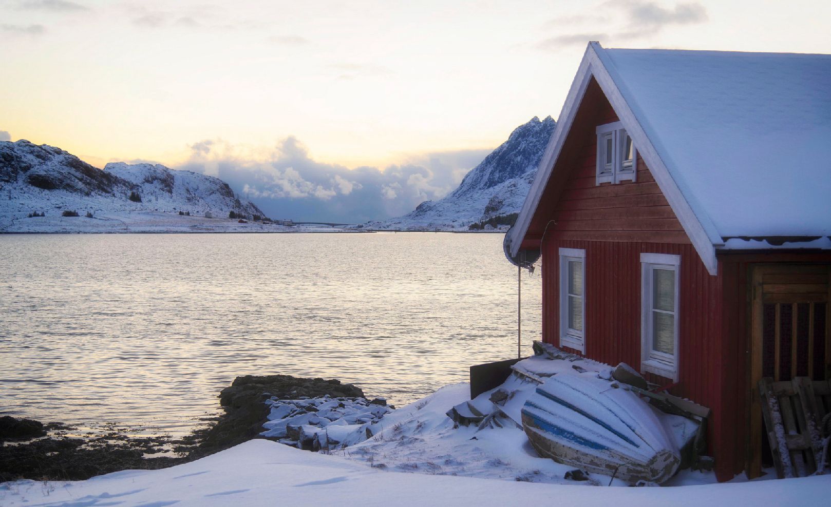 View on the way to Krystad, Lofoten, Norway
