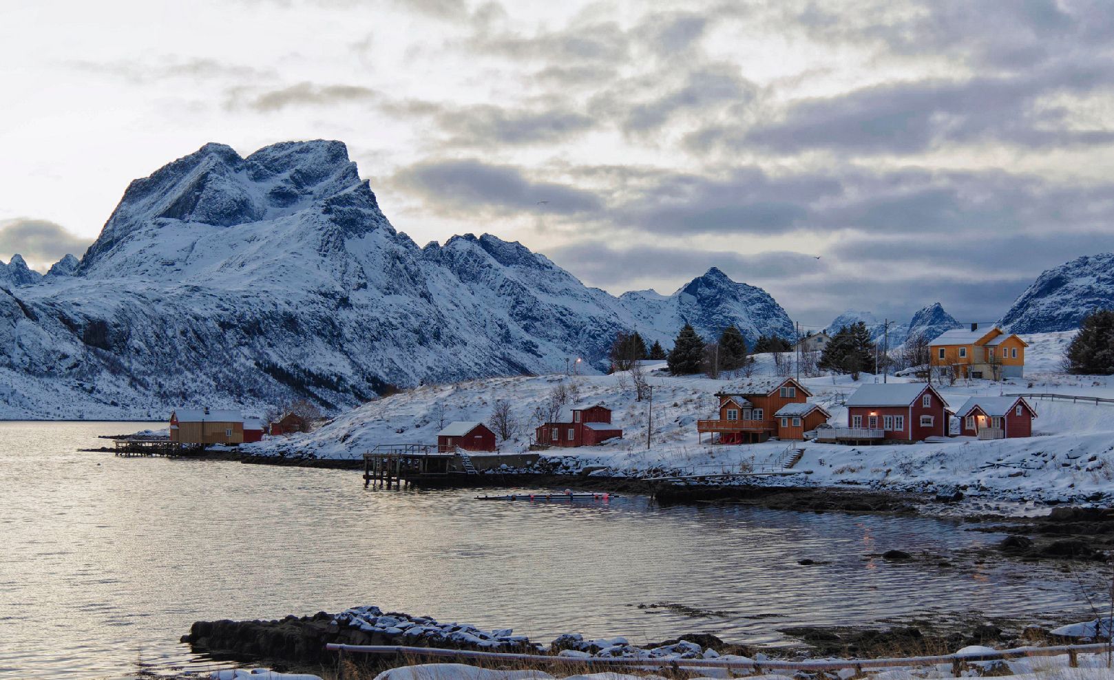 View on the way to Krystad, Lofoten, Norway