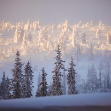 View to Ukko-Luosto from Santa Hotel Aurora, Finland