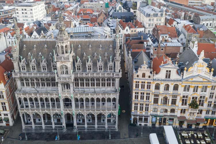 Aerial view of Grand Place, Brussels
