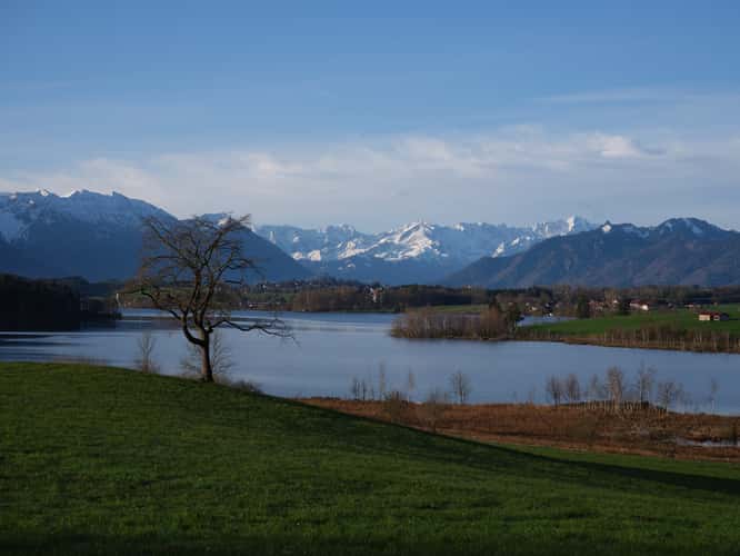 Bavarian Alps with Lake Riegsee
