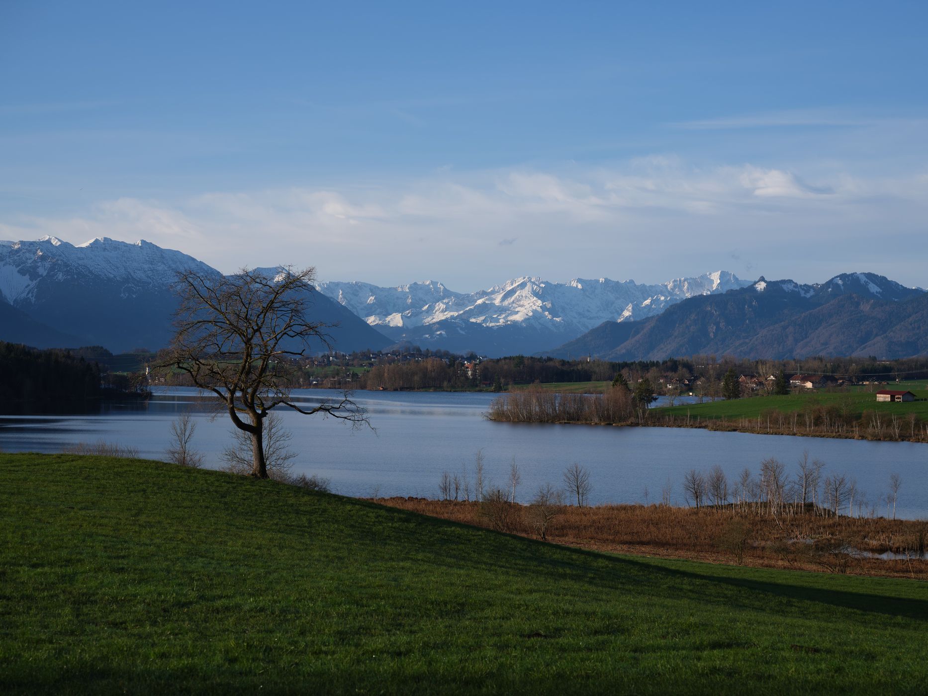 Bavarian Alps with Lake Riegsee, Germany