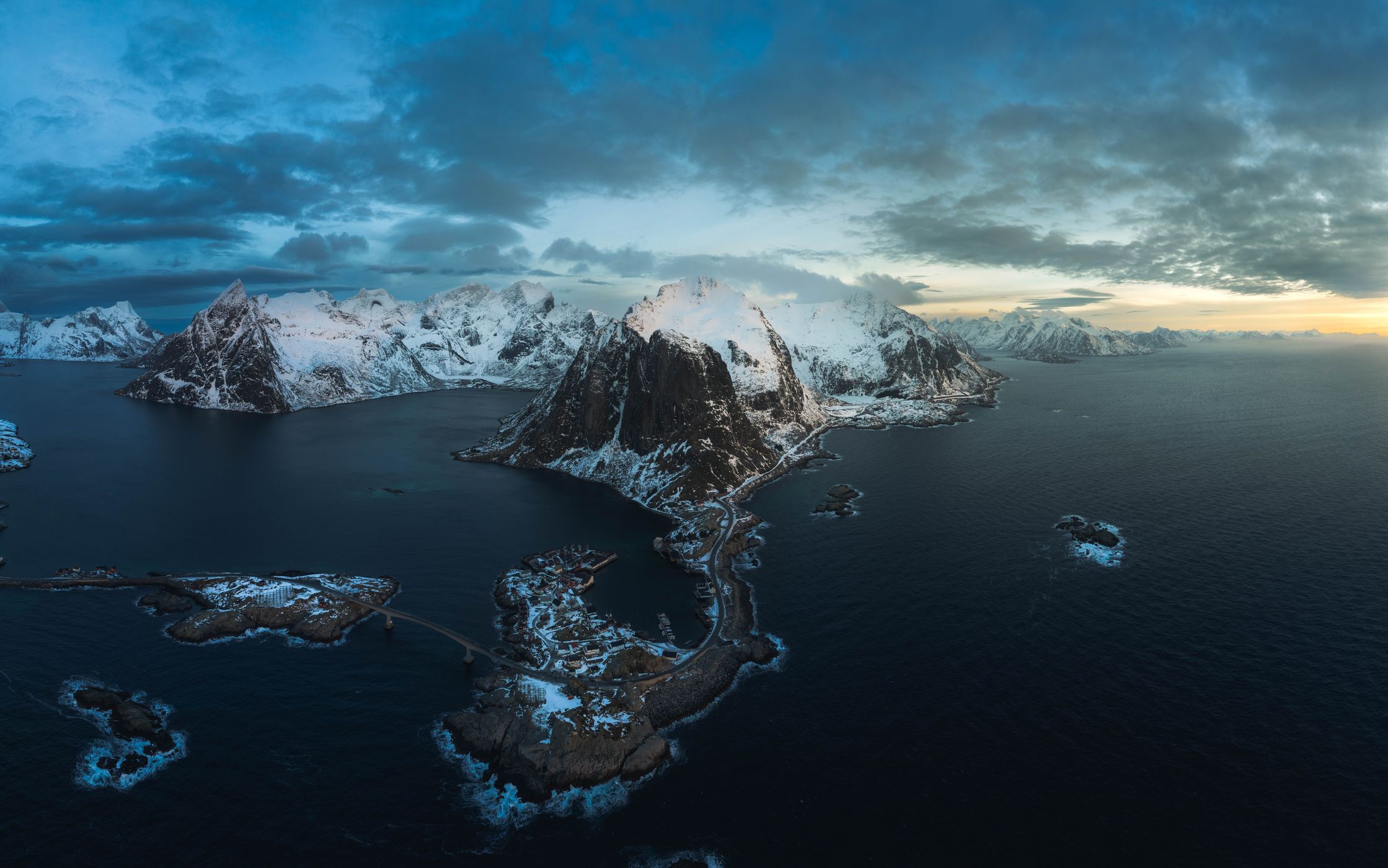 Bird View of Hamnøya, Lofoten, Norway