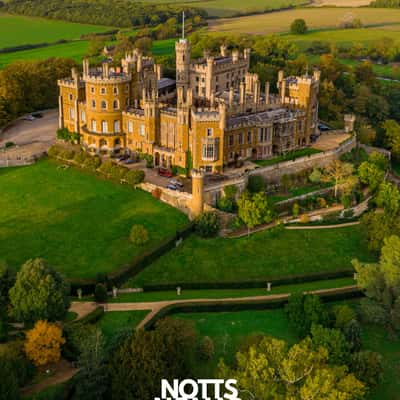 Drone Shot of Belvoir Castle, United Kingdom