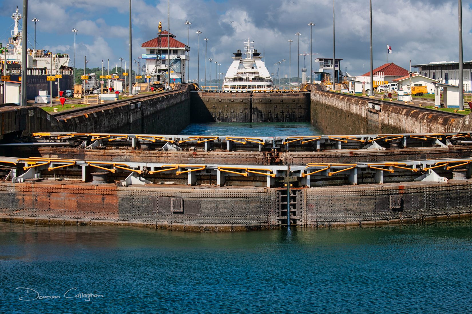 Empty Lock, Pedro Miguel Locks, Panama Canal. Panama., Panama