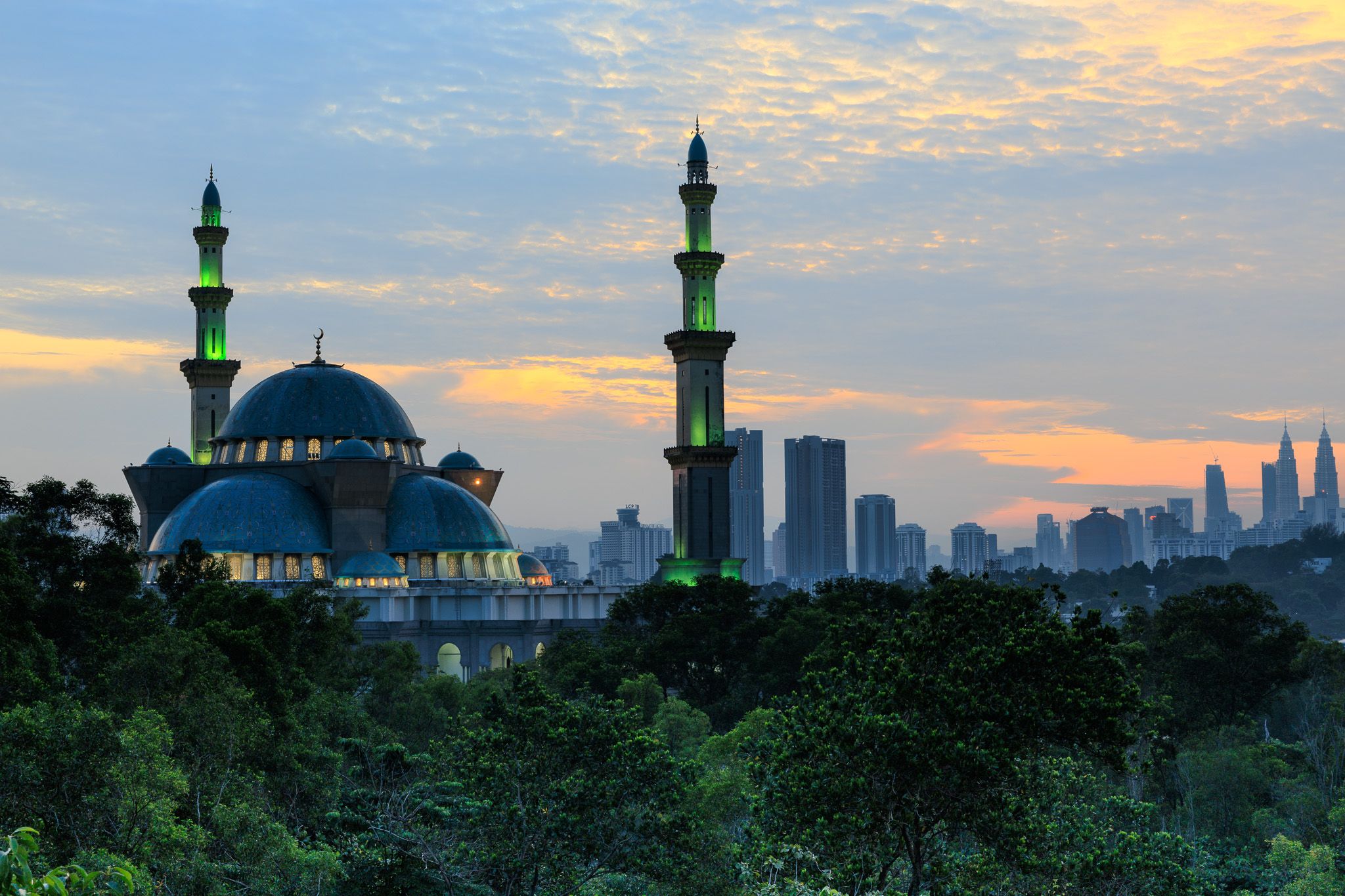 Federal Mosque with City View from Publika Shopping Center, Malaysia