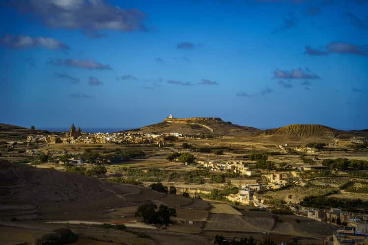 Gozo Northwest view from Citadella walkway
