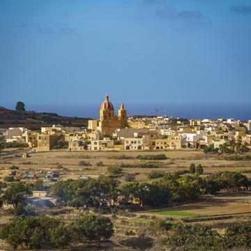 Gozo Northwest view from Citadella walkway, Malta