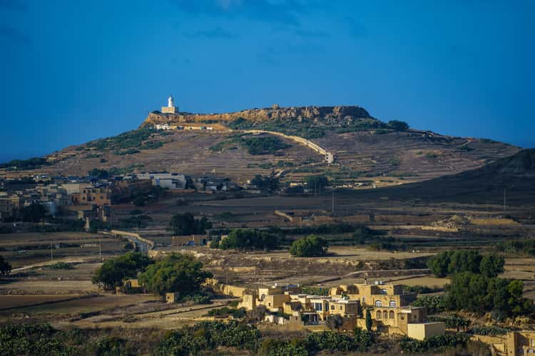 Gozo Northwest view from Citadella walkway