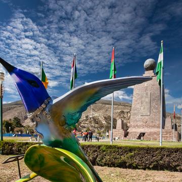 Hummingbird artwork Sculpture Equatorial Line, Quito, Ecuador