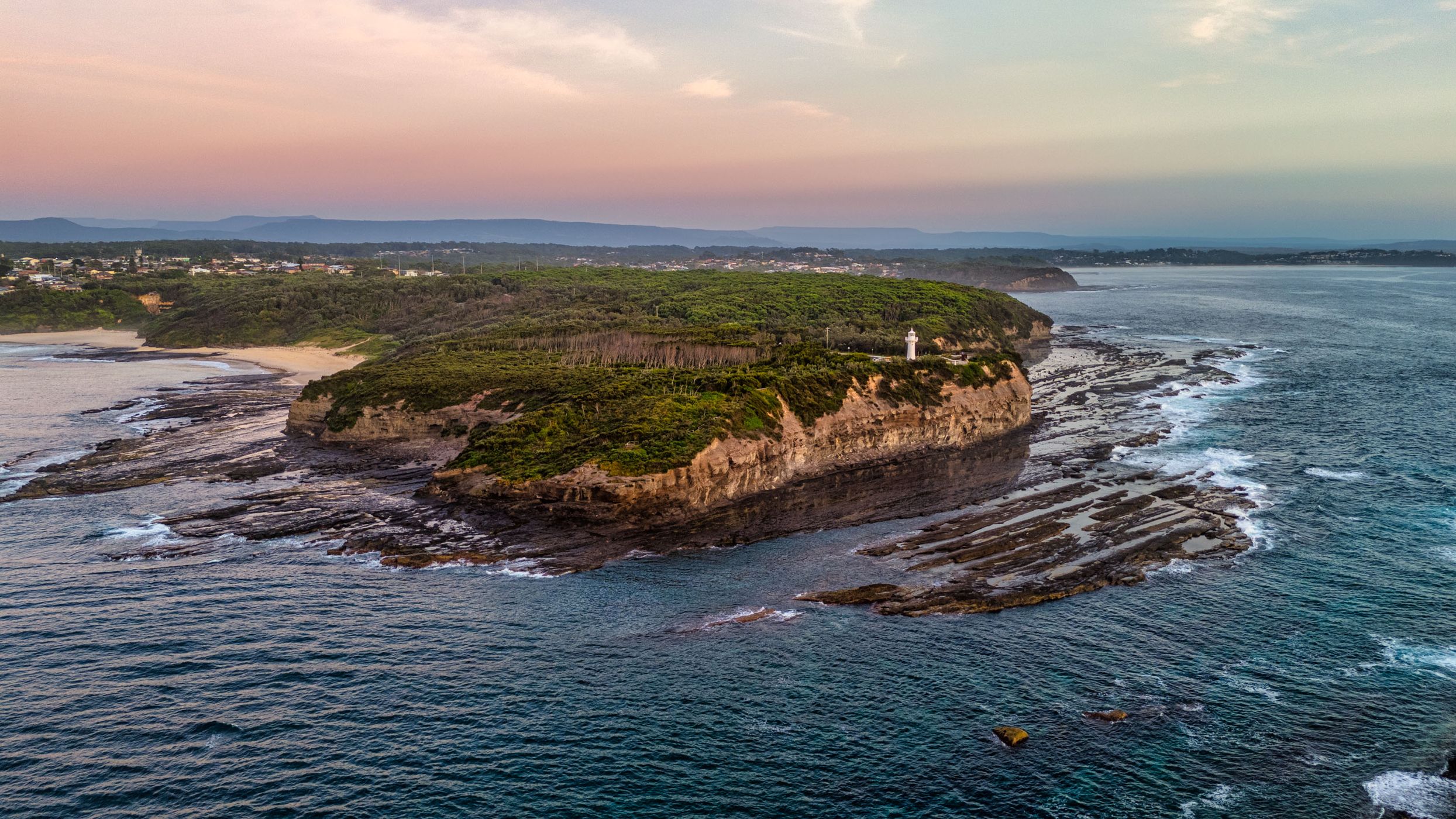 Looking back Warden Head Lighthouse, Ulladulla, NSW, Australia