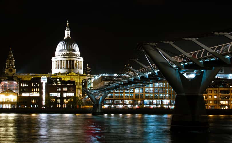 Millennium Bridge and St. Pauls, London