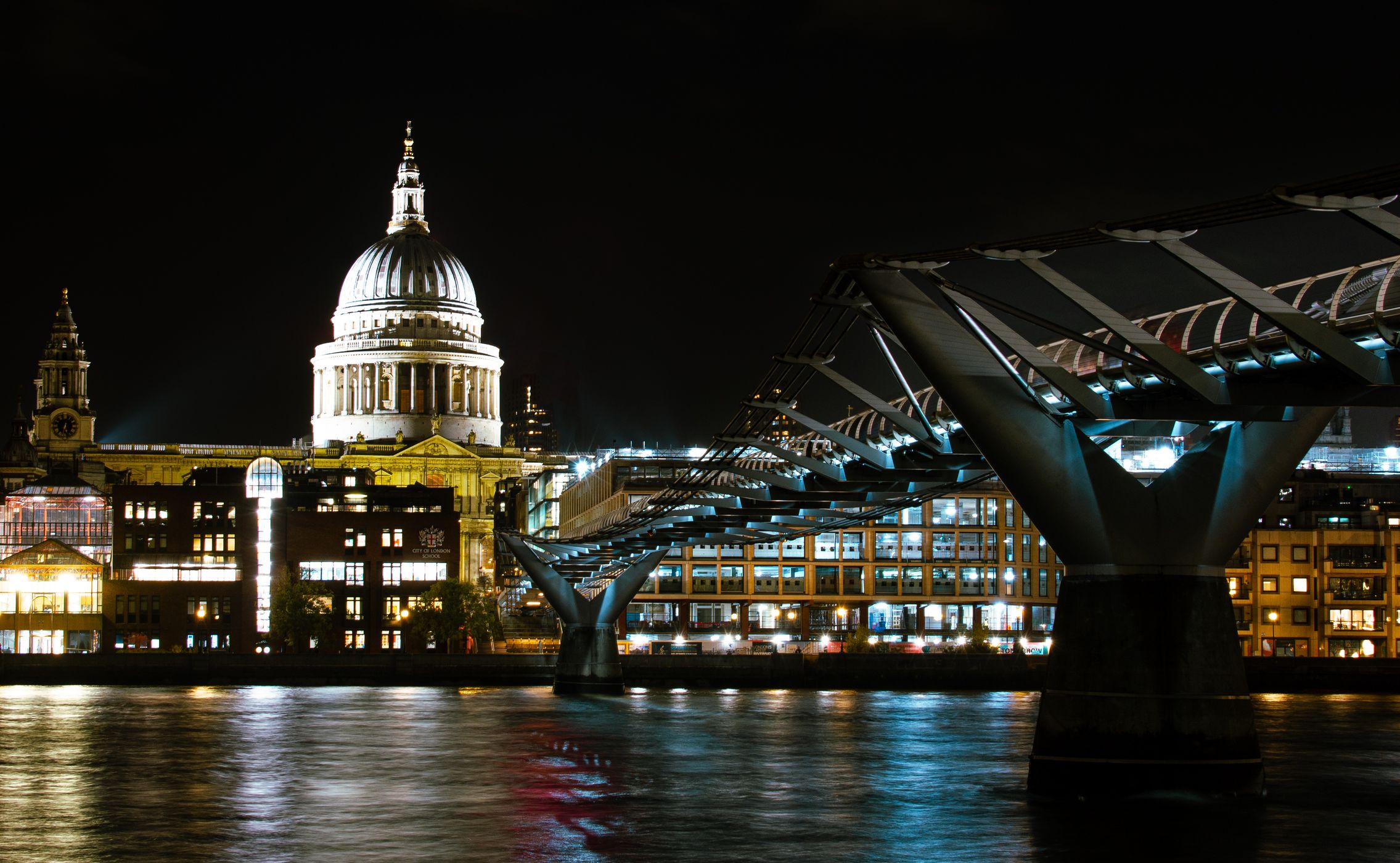 Millennium Bridge and St. Pauls, London, United Kingdom