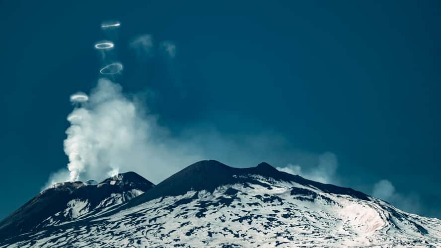 Mount Etnas Smoke Rings, Sicily