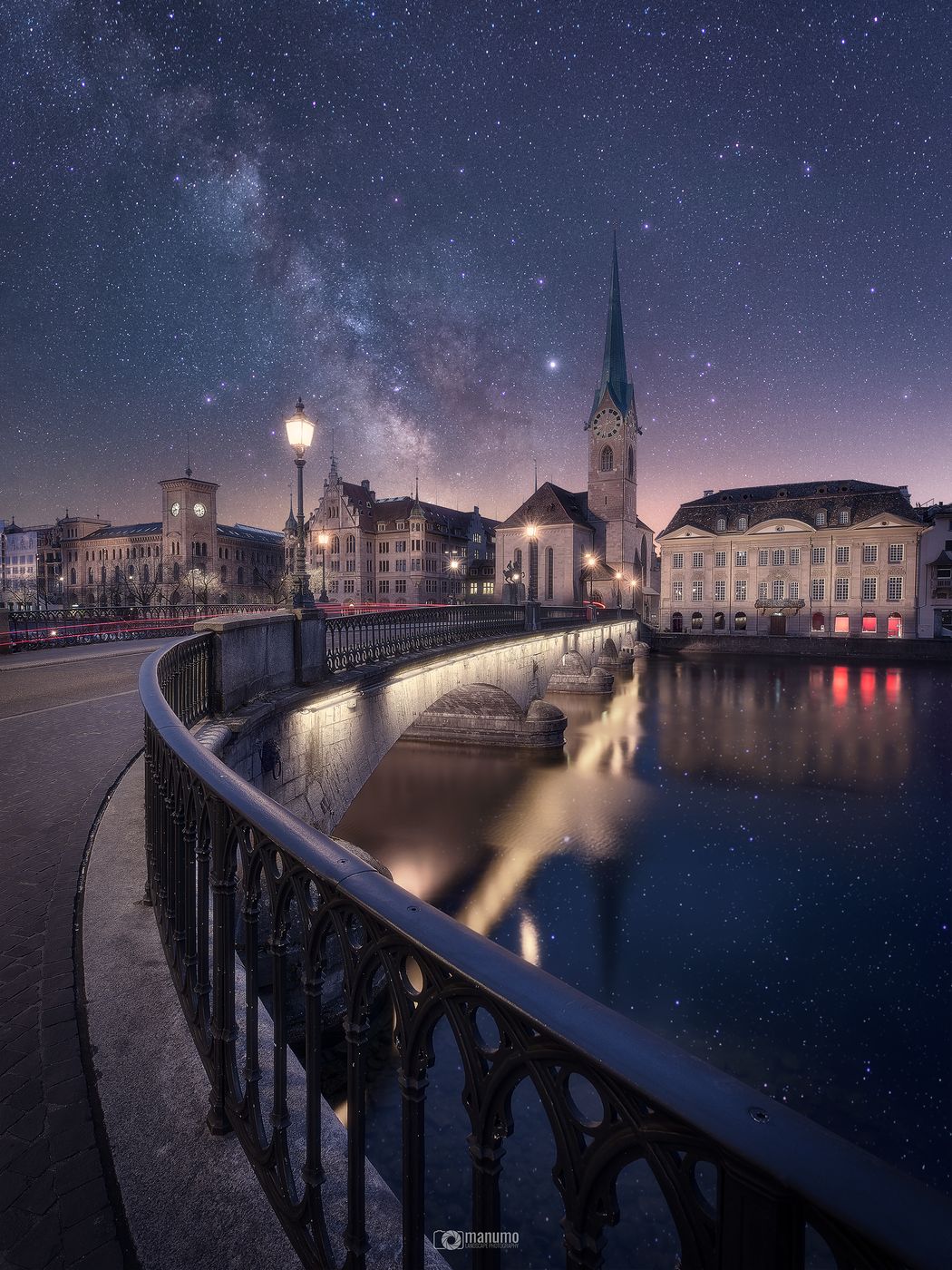 Münsterbrücke and Fraumünster, Zürich, Switzerland