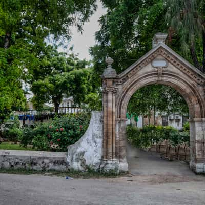 Old portugues arch old town of Stone Town, Zanzibar, Tanzania