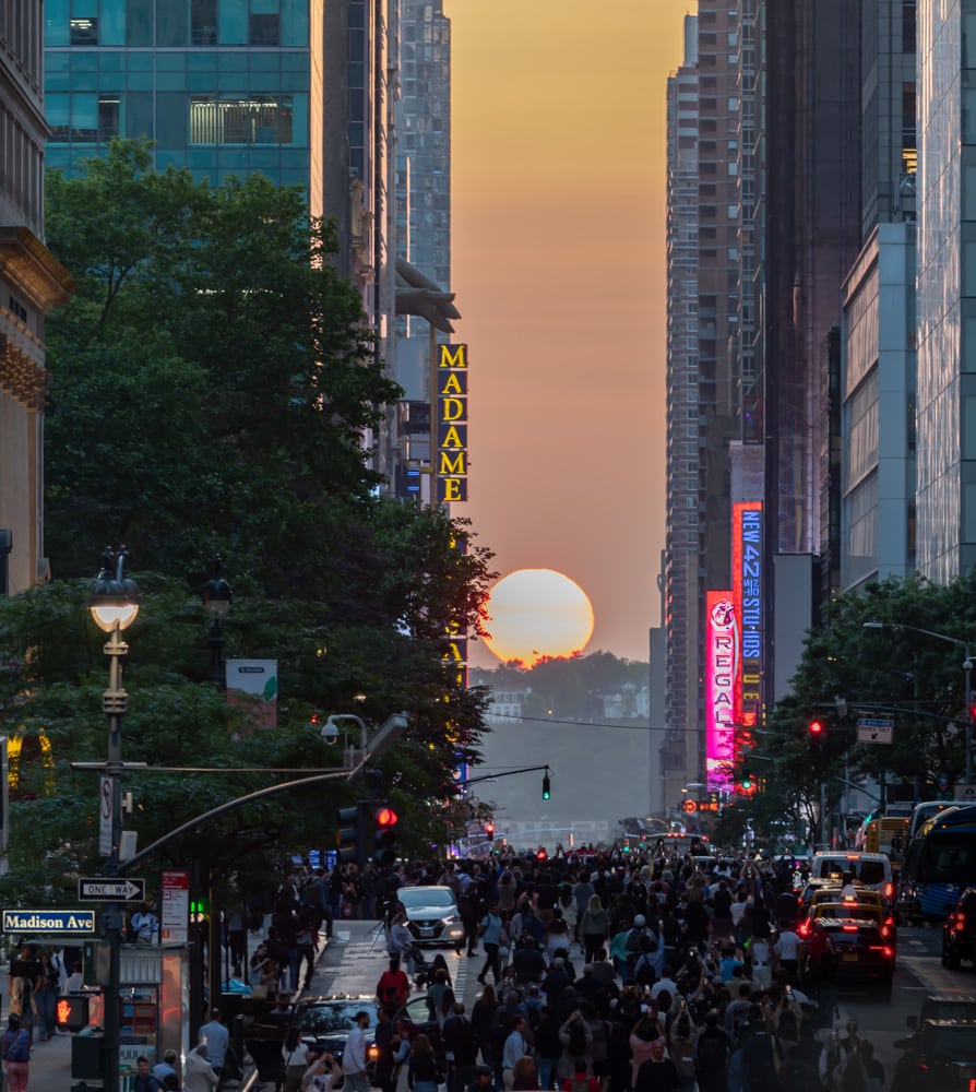 Park Avenue Viaduct for Manhattanhenge., USA